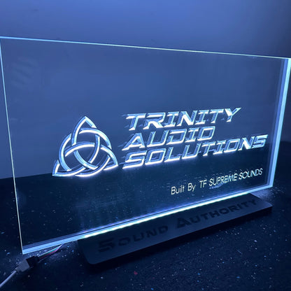 Sound Authority Plexiglass - 24" x 12" 3D Engraved Acrylic Window For Subwoofer Box