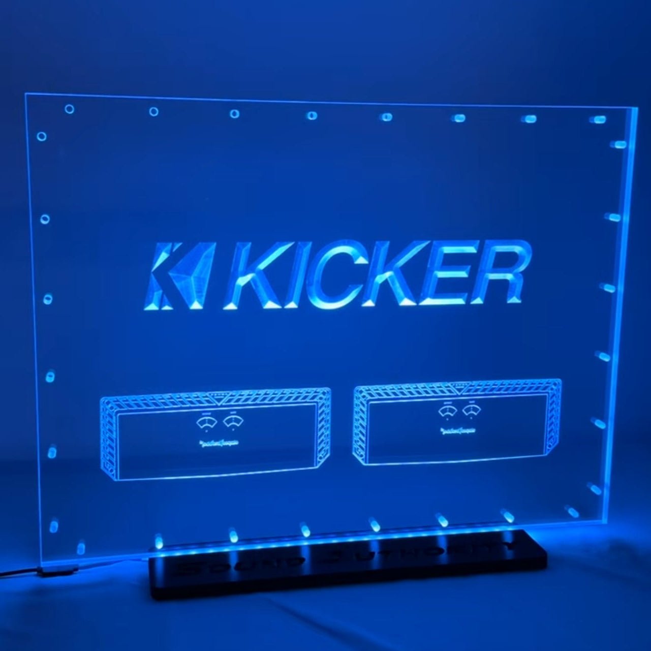 Sound Authority Plexiglass - 24" x 18" 3D Engraved Acrylic Window For Subwoofer Box