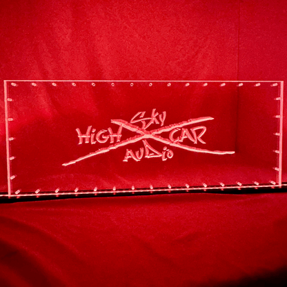 Sound Authority Plexiglass - 30" x 10" 3D Engraved Acrylic Window For Subwoofer Box - EZ DB's Designs