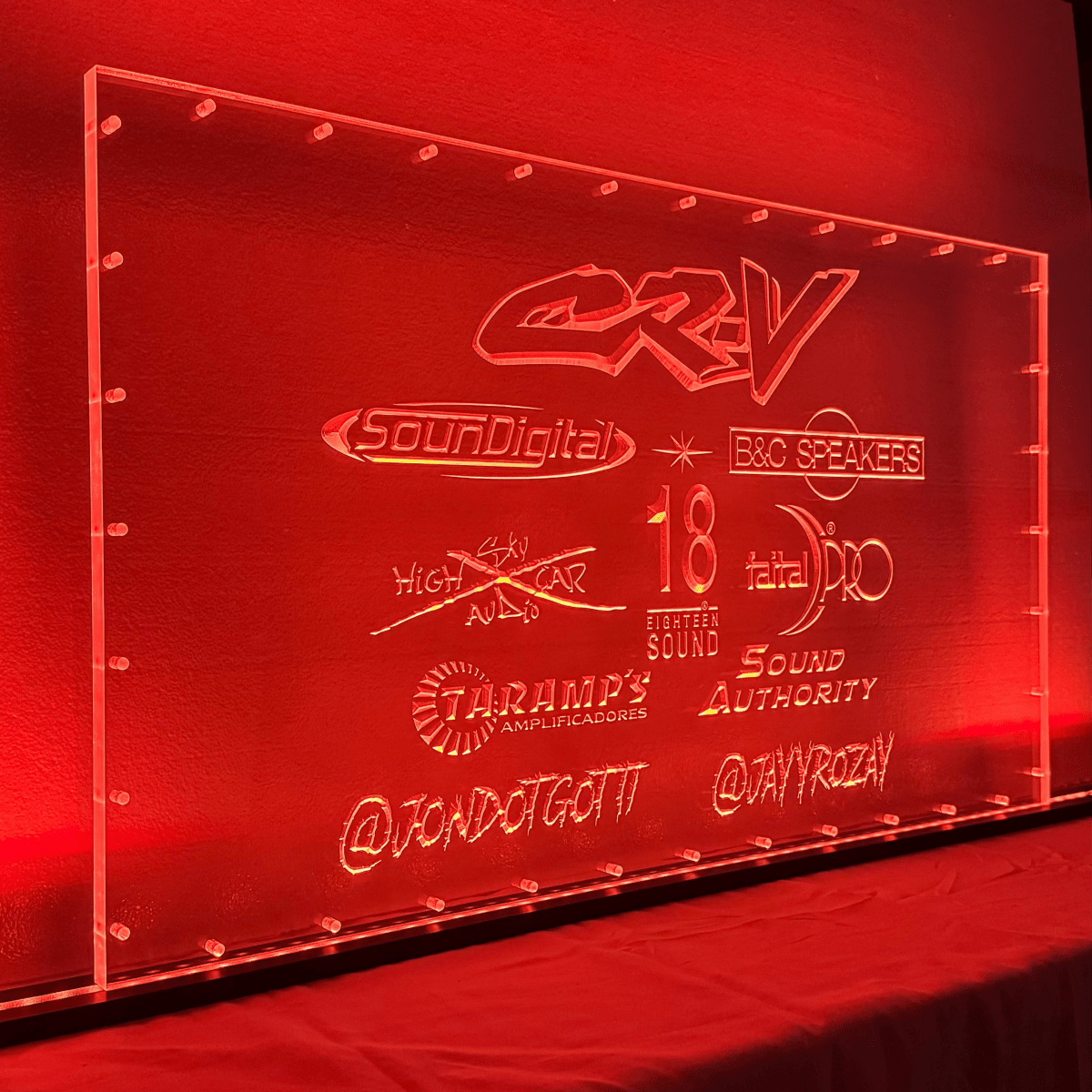 Sound Authority Plexiglass - 32" x 16" 3D Engraved Acrylic Window For Subwoofer Box - EZ DB's Designs