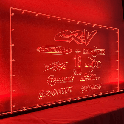 Sound Authority Plexiglass - 32" x 16" 3D Engraved Acrylic Window For Subwoofer Box - EZ DB's Designs