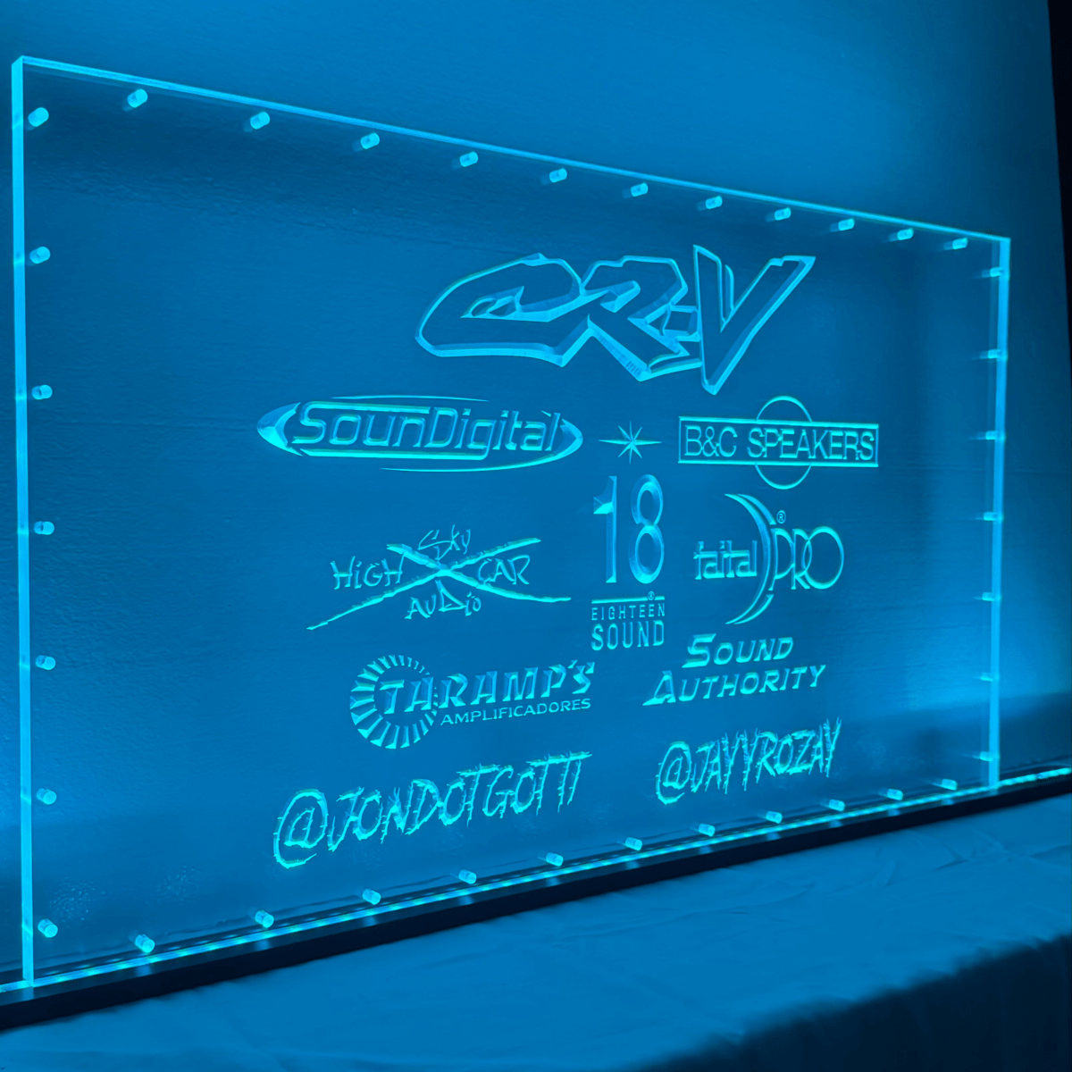 Sound Authority Plexiglass - 32" x 16" 3D Engraved Acrylic Window For Subwoofer Box - EZ DB's Designs