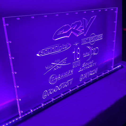 Sound Authority Plexiglass - 32" x 16" 3D Engraved Acrylic Window For Subwoofer Box - EZ DB's Designs