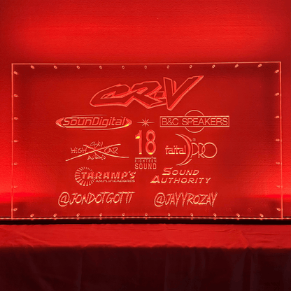 Sound Authority Plexiglass - 32" x 16" 3D Engraved Acrylic Window For Subwoofer Box - EZ DB's Designs