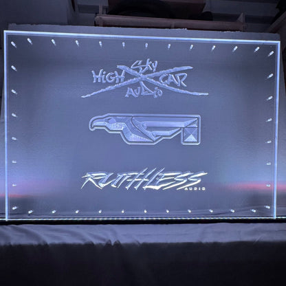 Sound Authority Plexiglass - 36" x 24" 3D Engraved Acrylic Window For Subwoofer Box