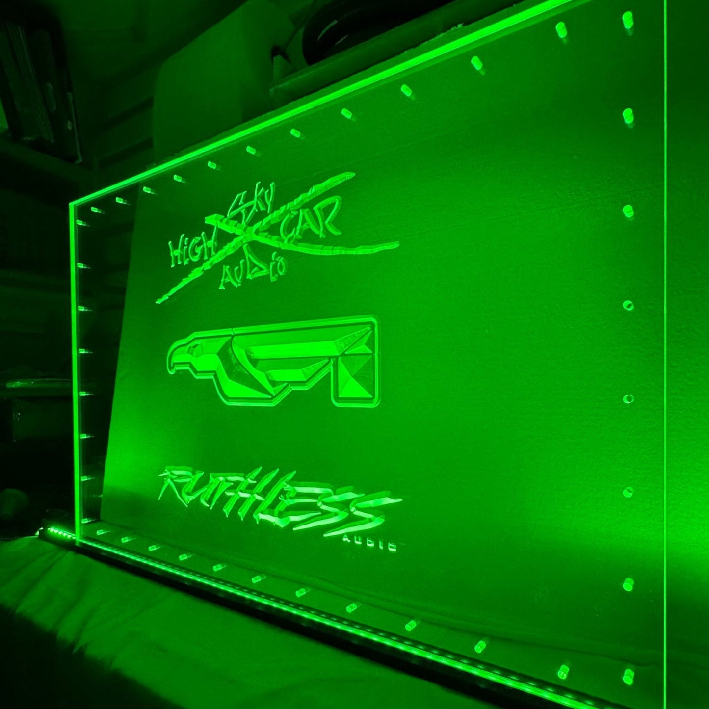 Sound Authority Plexiglass - 36" x 24" 3D Engraved Acrylic Window For Subwoofer Box