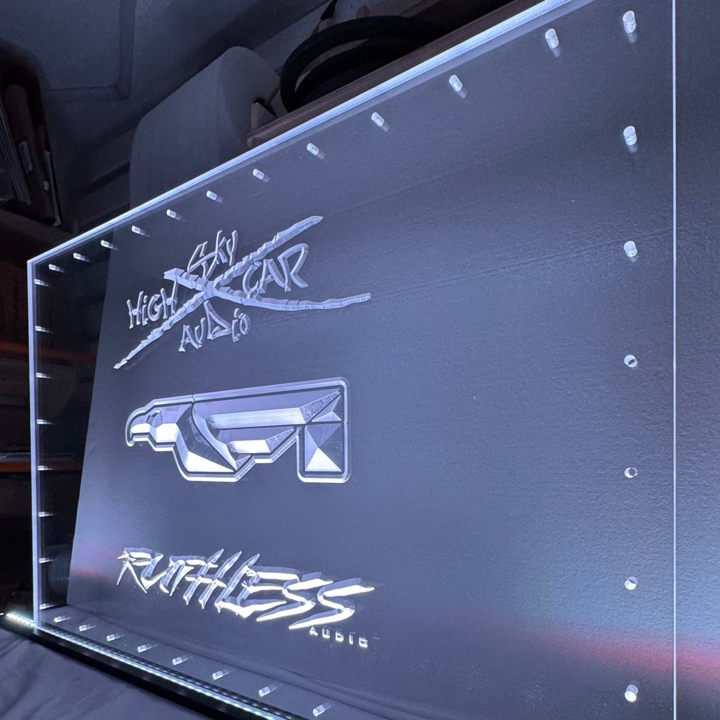 Sound Authority Plexiglass - 36" x 24" 3D Engraved Acrylic Window For Subwoofer Box