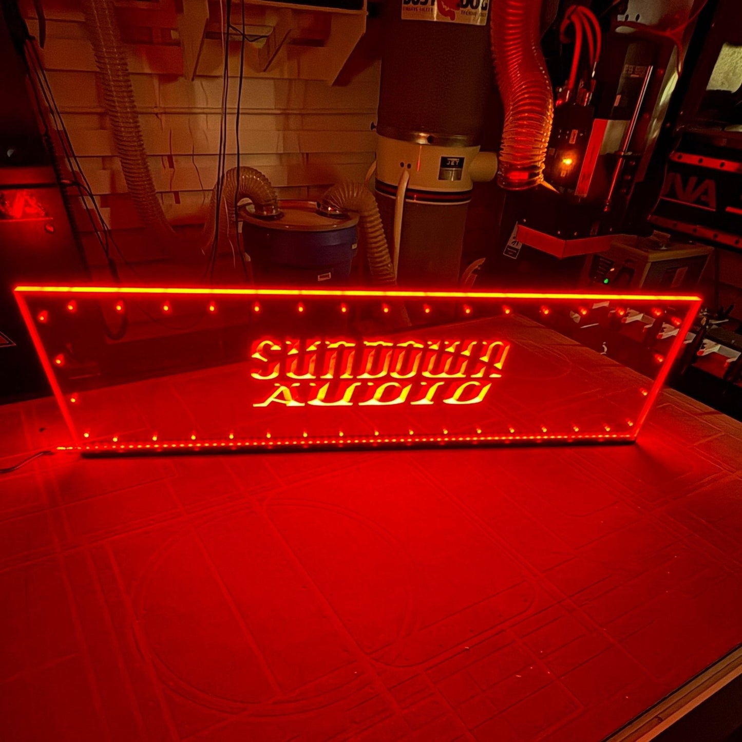 Sound Authority Plexiglass - 48" x 12" 3D Engraved Acrylic Window For Subwoofer Box