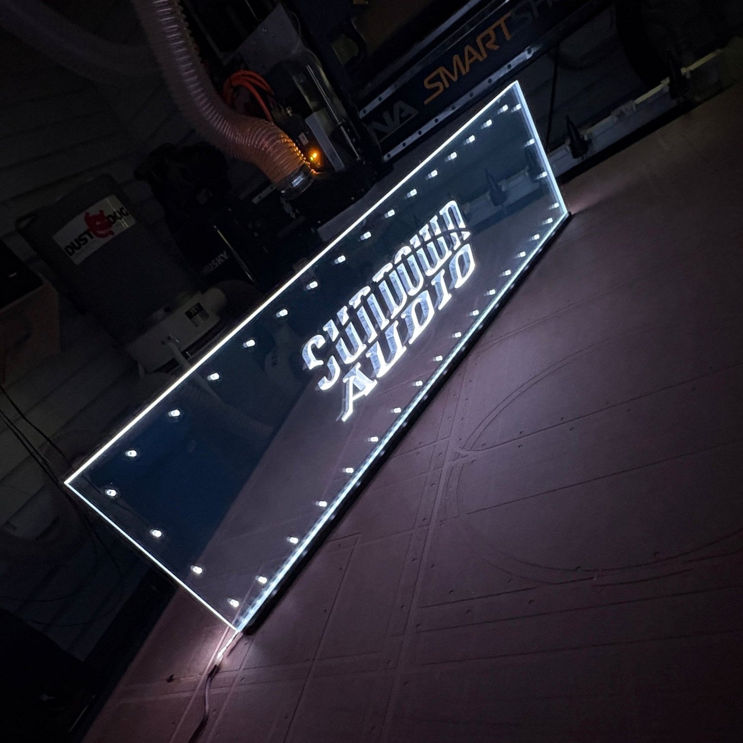 Sound Authority Plexiglass - 48" x 12" 3D Engraved Acrylic Window For Subwoofer Box