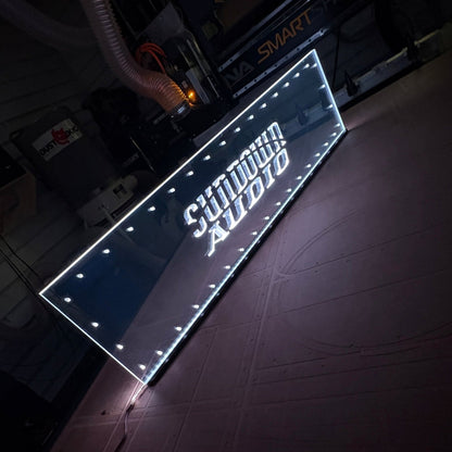 Sound Authority Plexiglass - 48" x 12" 3D Engraved Acrylic Window For Subwoofer Box