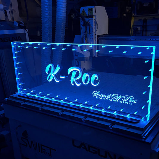 Sound Authority Plexiglass - 48" x 24" 3D Engraved Acrylic Window For Subwoofer Box