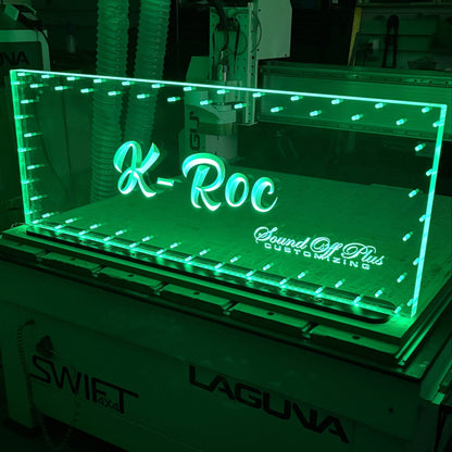 Sound Authority Plexiglass - 48" x 24" 3D Engraved Acrylic Window For Subwoofer Box