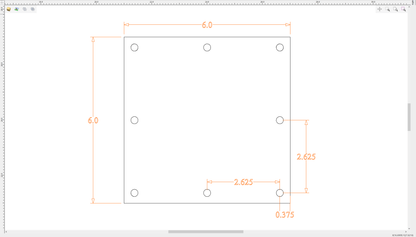 Sound Authority Plexiglass - 6" x 6" 3D Engraved Acrylic Window For Subwoofer Box