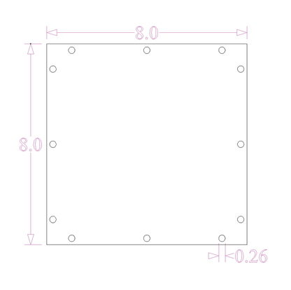 Sound Authority Plexiglass - 8" x 8" 3D Engraved Acrylic Window For Subwoofer Box