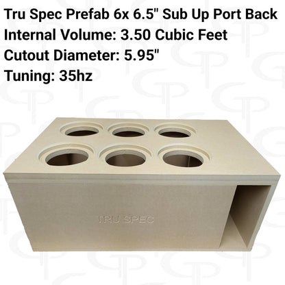 TRU SPEC Prefab 6x 6.5" Sub Up Port Back Subwoofer Enclosure - EZ DB's Designs