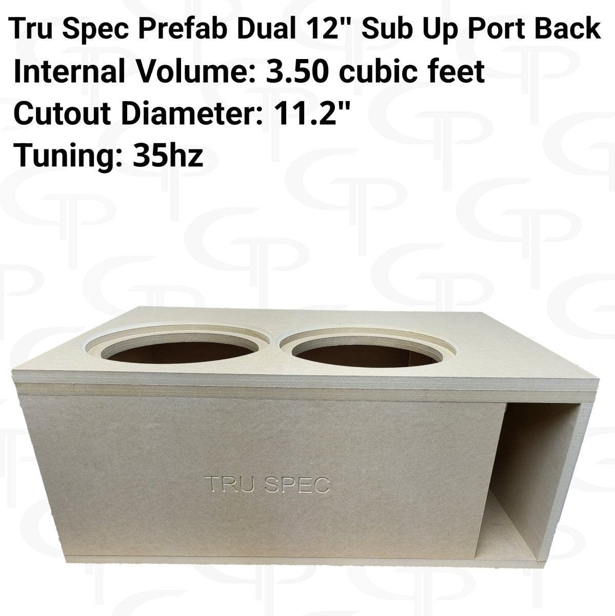 TRU SPEC Prefab Dual 12" Sub Up Port Back Subwoofer Enclosure - EZ DB's Designs