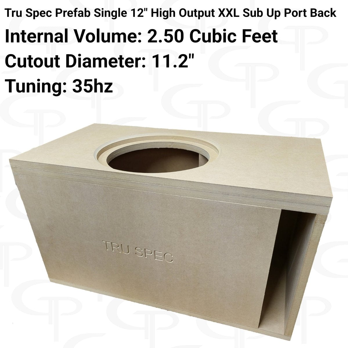 TRU SPEC Prefab Single 12" High Output XXL Sub Up Port Back Subwoofer Enclosure - EZ DB's Designs